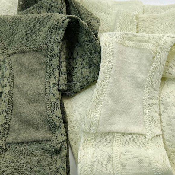 SKIMS Logo Mesh Boy Short Lot of 2 Bone Olive Womens XS - Picture 9 of 12